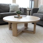 Achieve A Stylish Look With A White Oak Round Coffee Table