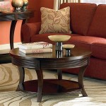 Make More Space In Your Living Room With A Round Coffee Table With Stools